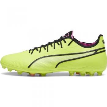 Electric Lime & Poison Pink Puma King Soccer Cleats