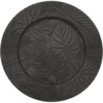 Bajo-Plato Versátil Negro en Plástico 33x33