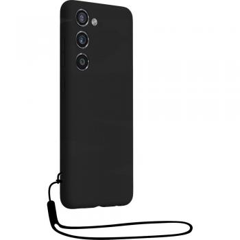 Samsung S23+ Funda de Silicona y Correa Negra – Bigben