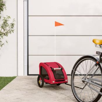 VidaXL Remorque de vélo pour animaux de compagnie rouge 93950
