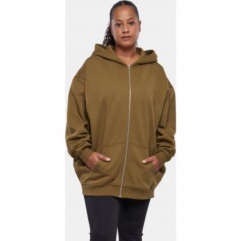 Urban Classics Damen Oversized Zip Hoody Kapuzenjacke in Olivgrün Größe XS