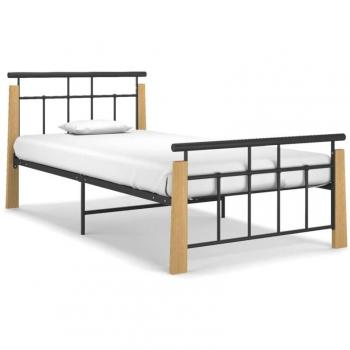 Cama de Metal y Madera TORANA 90x200 cm