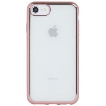 Coque semi-rigide TPU transparente couleur rose pour iPhone 6/6S/7/8