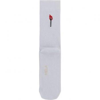 Ökologische Gerippte Socken mit Stickerei, 1er Pack