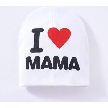 Bonnet pour bébé 0-3 ans, hiver, noir, I Love Mama Papa