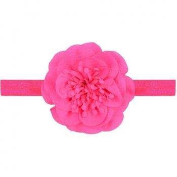 3.5 Inch Solid Chiffon Flower Hair Rope