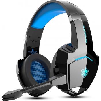 Bluetooth G9000 Headset (Phoinikas) – Over‑Ear Gaming‑Mikrofon, schwarz/blau