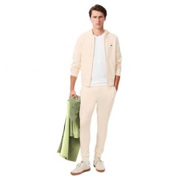 Coastal Comfort Beige Slimmen Cotton Jogger Pants