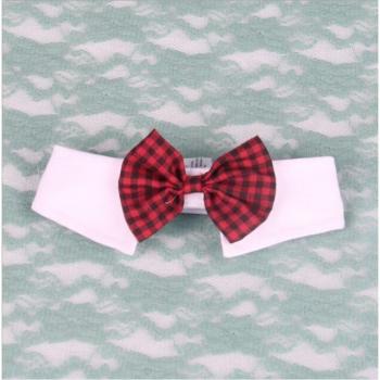 Dog Bow Tie in Checked Pattern