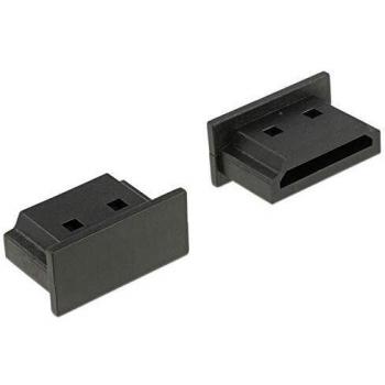 Black HDMI‑A Socket Covers – Set of 10