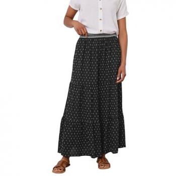Jupe M & Co Rayonne Dobby Noire