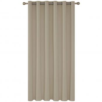 Deconovo Kälteschutz Gardinen mit Ösen 290x200 cm Beige 1 Stück