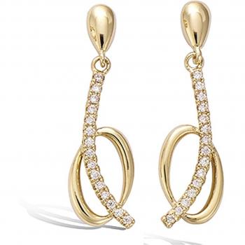 Tesoro Sissi Oro Placcato – Orecchini 28x8 mm di Lily (P1206)