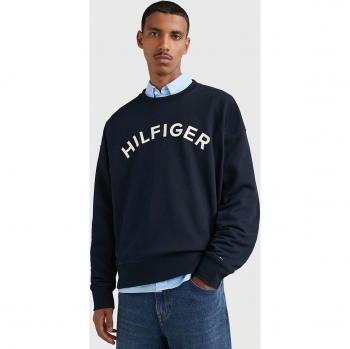 Tmavě modrá mikina Tommy Hilfiger Arched Crew pro muže