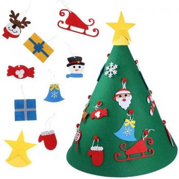 DIY Santa Claus Felt Ornaments