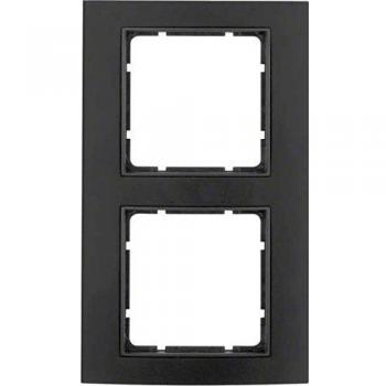 Berker Rahmen B.3 Alu, 10123005 schwarz/anthrazit 2fach