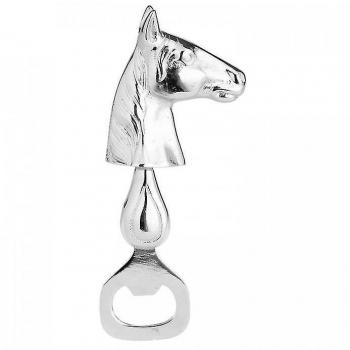 Abridor de garrafas Hill Interiors en níquel con figura de caballo, tamaño único