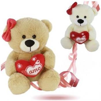 Detalles Románticos – Osito de Peluche con Lazo, Corazón y Texto “I Love You”
