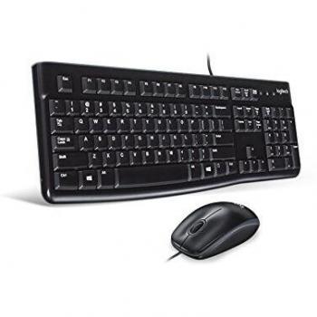 Logitech Desktop MK120, DE USB QWERTZ Alemán Negro