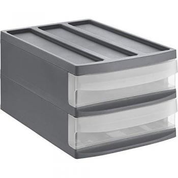 Rotho Aufbewahrungsbox Duo M2 – 4 Schubladen im kompakten Design