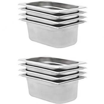 Gastronorm Stainless Steel Container Set 8 pcs GN 1/4 100 mm