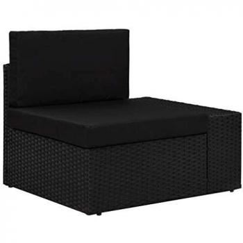 Premium Black Corner Couch with Left Side Chair – VidaXL Polish Model
