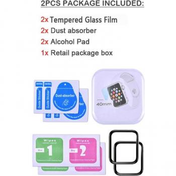 Protector de Vidrio Templado Curvo para Apple Watch 38MM 42MM y iWatch 40MM 44MM