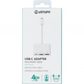 Adattatore HDMI USB-C con porte USB