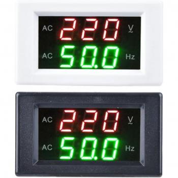 LED Digital AC Voltmeter Frequency Counter Generator Testing Tool