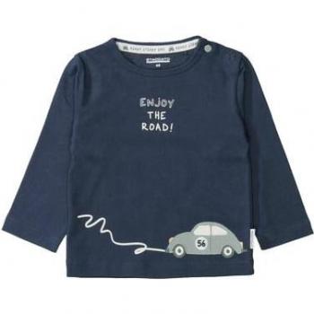 Camicia Staccato con Colletto Classico Blu Navy