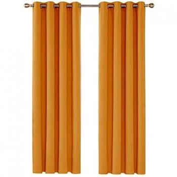 Deconovo Kinderzimmer Vorhänge, 260x140 cm, Thermo Verdunkelung, 2er Set