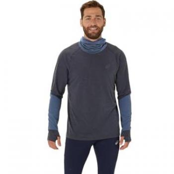 Asics Metarun Winter Blue Top Termico con Cappuccio Uomo