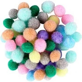 Ensemble de 200 pompons pastel miniature
