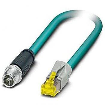 Cable Phoenix Contact M12-MJ45 10 m Azul Cat‑6a con Blindaje S/FTP