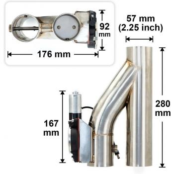 Stainless Steel Electric Exhaust Cutout Valve (2''/2.25''/2.5''/2.75''/3'')