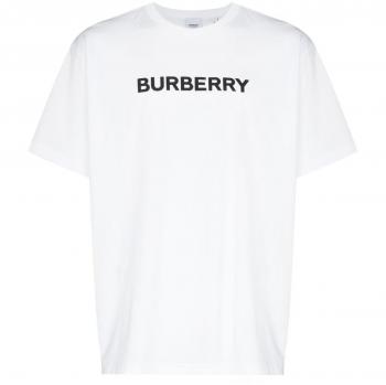 Burberry Iconic White T-Shirt with Printed Logo, Size M