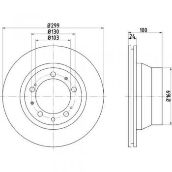 BrakeMaster 355 Rear Disc Set