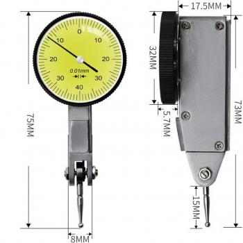 0-0.8mm Dial Gauge Scale Meter