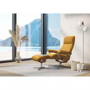 Stressless® Relaxsessel View, mit Cross Base, Eiche Akzent, S, M & L