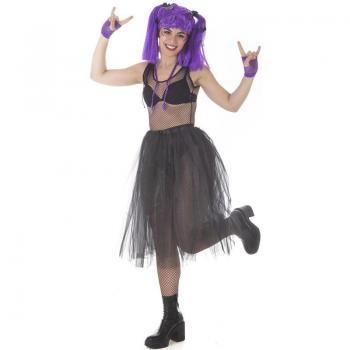 Set de Vampira Lila Molona Adulto: Tutú y Peluca