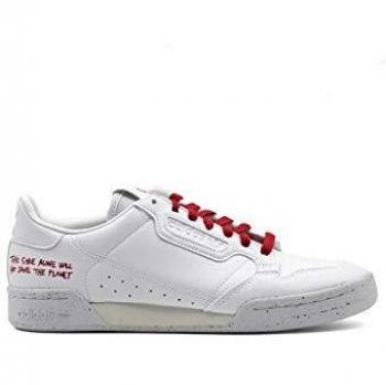 Adidas Continental 80 White Smooth Lace-Up Sneakers