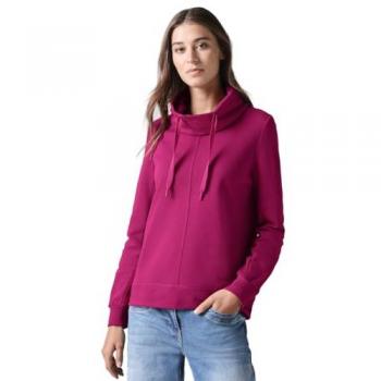 Cecil Damen Langarm-Sweatshirt, Juwel-Pink, Größe XL
