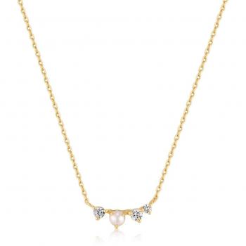 Damenhalskette Ania Haie „Ozean‑Glanz“ – 14KT Gold, 45 cm