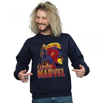 Felpa con Logo Capitano Marvel Uomo