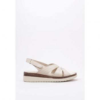 Tacones cuñados Telendos Beige Mujer