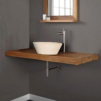 Encimera lavabo teca 90 cm