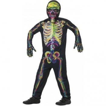Gamme de costumes squelettiques lumineux 4‑6 ans, vert & noir