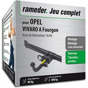 Attelage rotule amovible Rameder Opel VIVARO A Fourgon 7 Broches