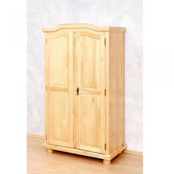 Armoire 4 étagères 1 penderie en Pin Massif RUTZ