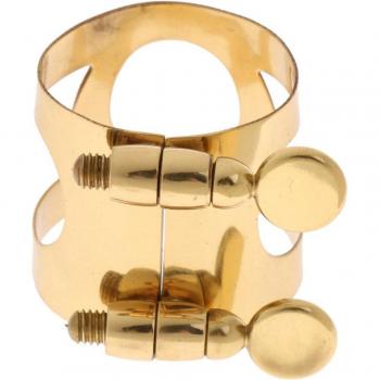 Ligadura de metal para saxofón alto
